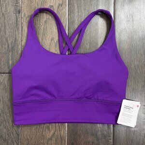 Lululemon NWT Energy Longline Bra *Medium Support, B–D Cups College Purple